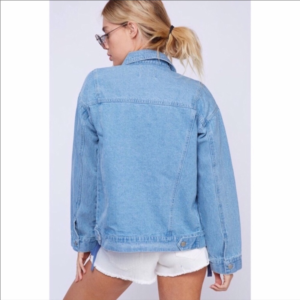 Boutique with Grace Crisscross Denim Jacket NWOT - Picture 10 of 12